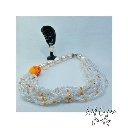Ohema Sunflower Necklace + Earrings