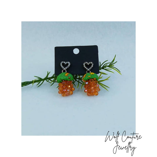 Taro-Green Hive Earrings
