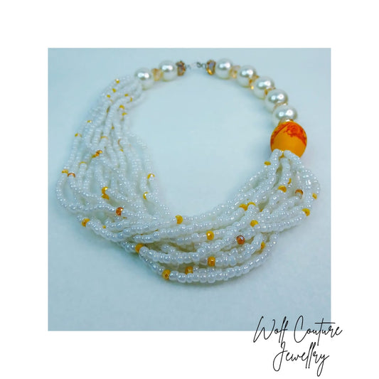 Ohema Sunflower Necklace + Earrings